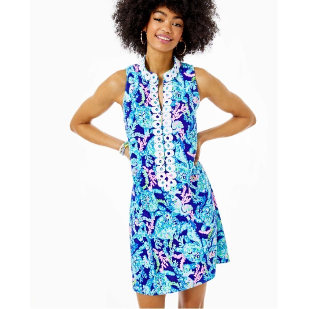💕LILLY PULITZER💕 Jane Shift Dress Corsica Blue